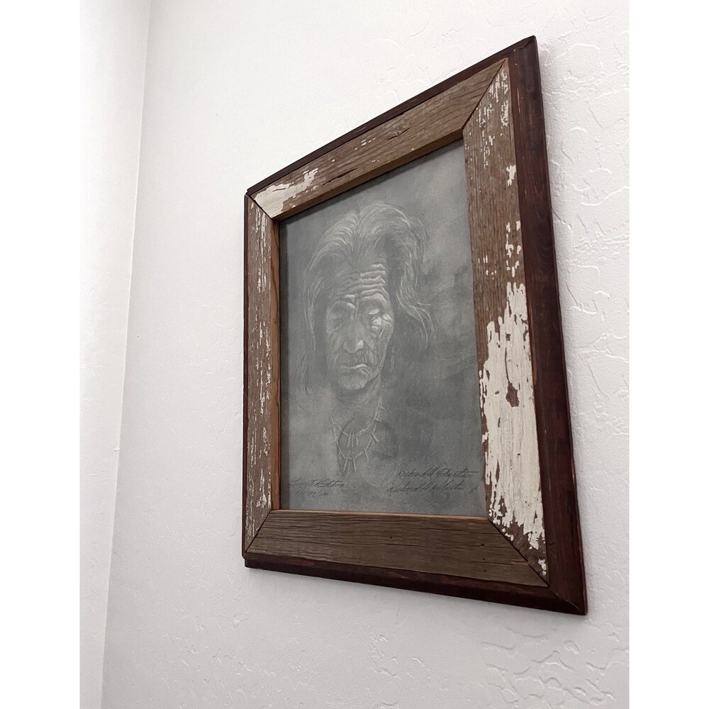 1953 Richard A Roberts "Old Lady Long Salt" Navajo 97/100 Double Signed Art - Picture 2 of 5